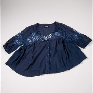 Angie Top with Flowery Lace