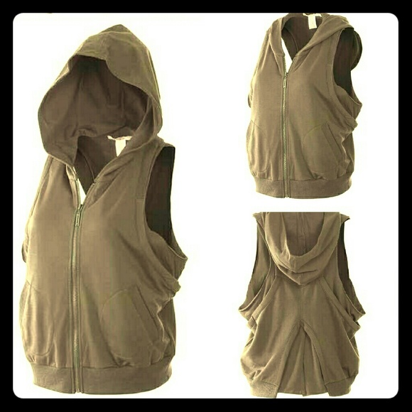 AWESOME ZIPPER/HOODIE VEST - Picture 1 of 4