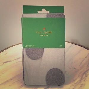 NWT Kate Spade Polka Dot Tights-Silver Awesomeness