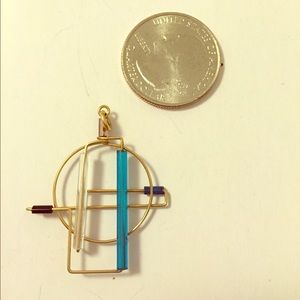 Barb Wire-  Wire & Glass Tube Pendant