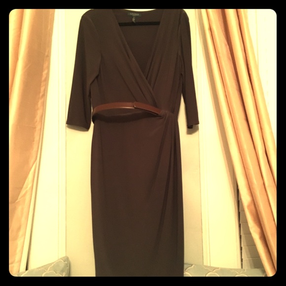 Ralph Lauren Faux Wrap Belted Dress