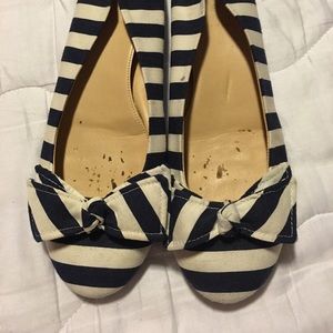 Good Condition Stripe J Crew Flats