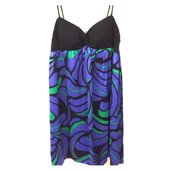 Maggy London swirl pattern silk dress