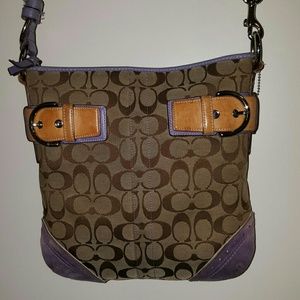 Coach crossbody with buckles
