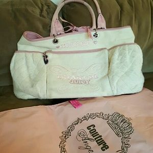 Pink and white Couture baby bag