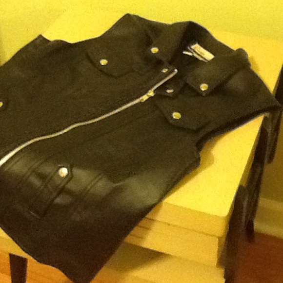 faux leather vest