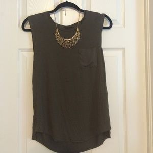 Olive Loft mixed media tank