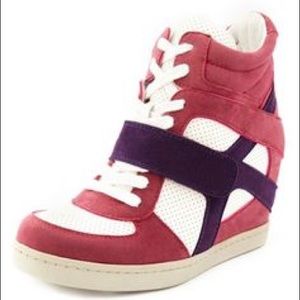 Suede Hi-top Wedge Sneaker