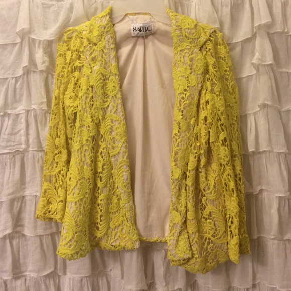 Yellow lace jacket