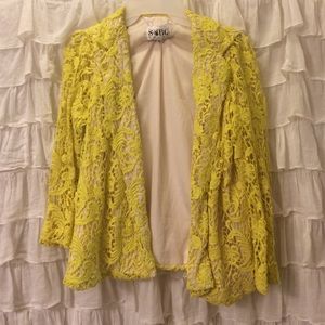 Yellow lace jacket