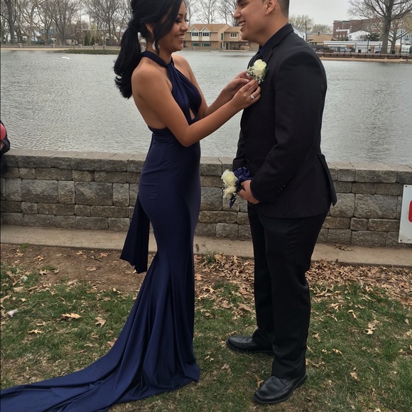 Prom dress navy gown