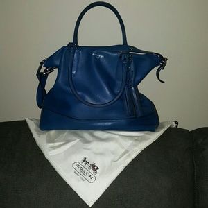 All leather Coach shoulder bag