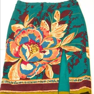 Tropical floral skirt