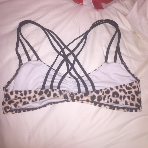 Victoria secret pink strappy leopard bikini