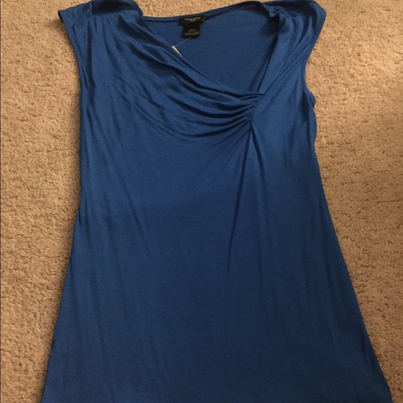 NWT Ann Taylor blue asymmetrical shirt size small