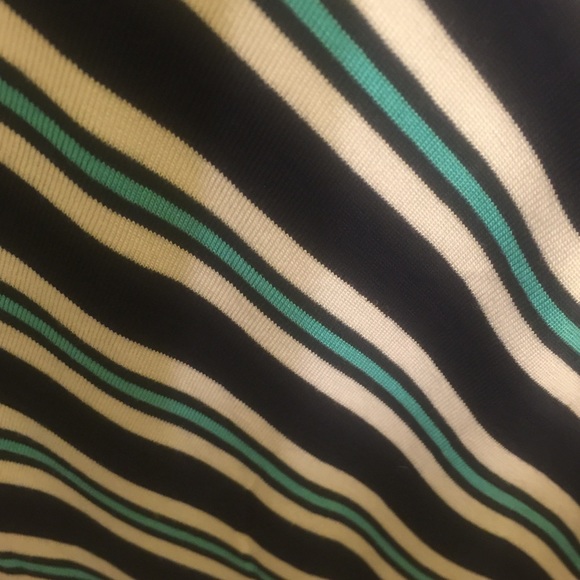 3X NWT chevron maxi skirt. Navy/White/Turquoise.