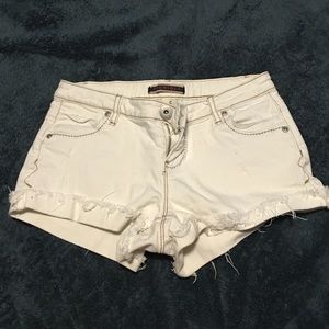 White Jean shorts