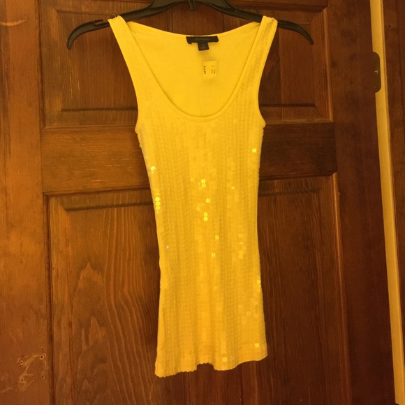 Express sequin tank top