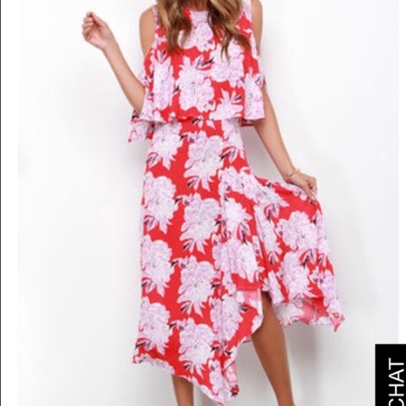 ISO red floral 2 piece