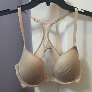 Dkny racer back nude bra 34b