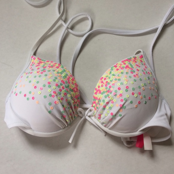 VICTORIA'S SECRET SEQUIN SWIM SUIT BIKINI TOP