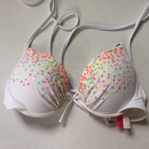 VICTORIA'S SECRET SEQUIN SWIM SUIT BIKINI TOP