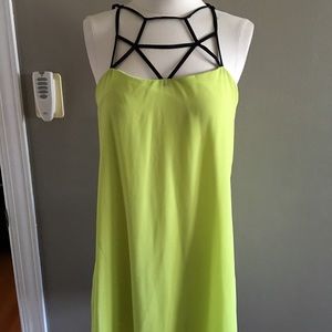 Lime Green Cage collar dress