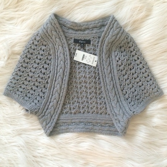 Express knit grey shrug - Picture 1 of 2