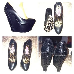 Betsy Johnson Platform Wedged Heels.