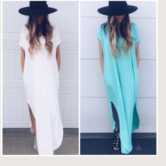 New Arrival Side Slit Maxi Dress A line - Picture 3 of 4