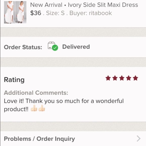 New Arrival Side Slit Maxi Dress A line - Picture 4 of 4