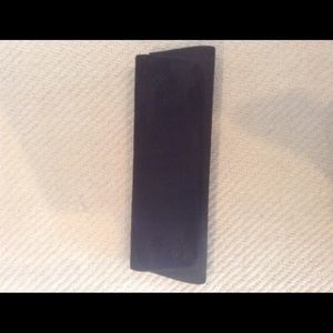 Satin and lace black clutch