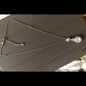 Givenchy silver- tone pendant necklace.