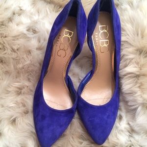 COBALT BLUE SUEDE PUMPS
