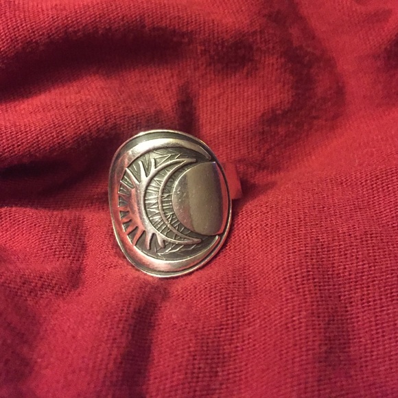 Sterling silver 925 marking sun phases into moon