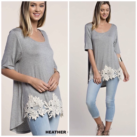 Floral Trim Tunic Shirtdress - Picture 2 of 3