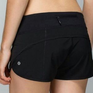 BLACK LULULEMON SPEED SHORTS
