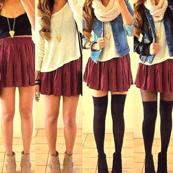 Super cute Maroon Abercrombie and Fitch skirt