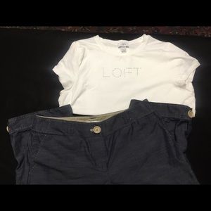 LOFT Bundle - Pedal Pushers and Tee - 12P and XL