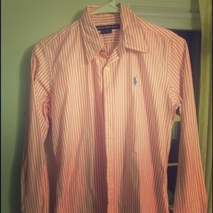 Pink stripe Polo Ralph Lauren button up