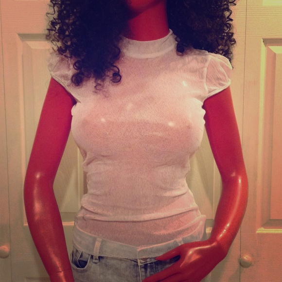 See through net shirt