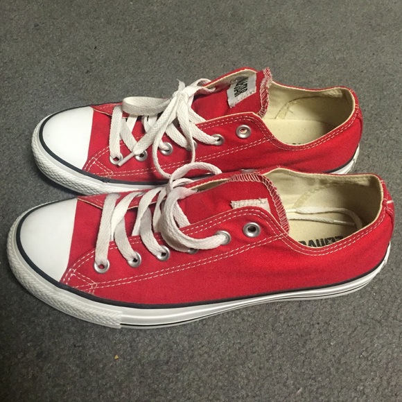 Red low top Converse