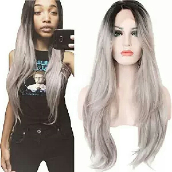 Black Root Ombre Lacefront  Wig 22-26 inches!! main image 2