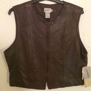 Cute leather Jacqueline Ferrar vest.