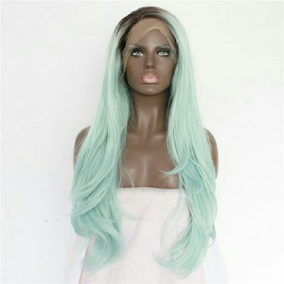 BeautifulLong Ombre Green Wig 26 inches!!