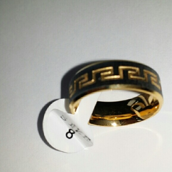 SALE!Greek Key Stainless Steel Rock FashionRing
