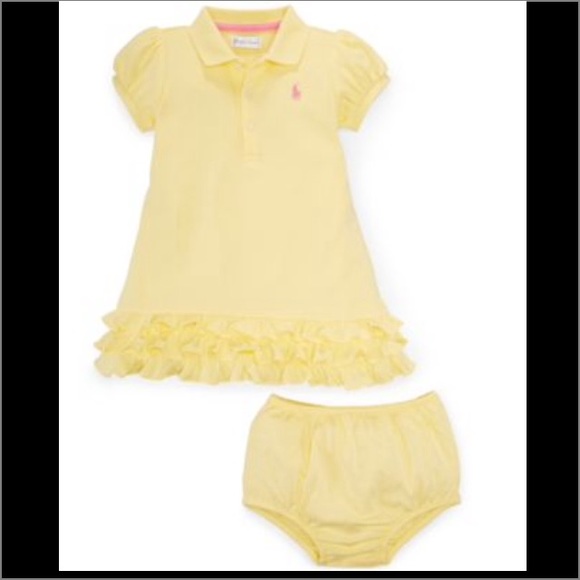 Ralph Lauren Baby Girls' Polo Dress &Bloomer Set💛
