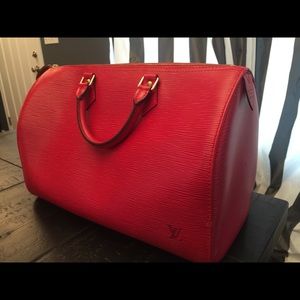 AUTH Louis Vuitton Speedy 40 Epi Leather Handbag
