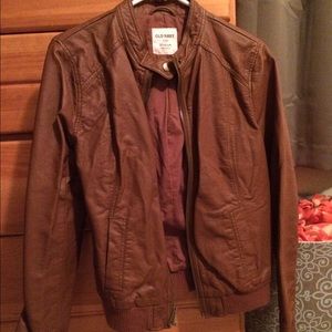 Old Navy Leather Jacket, medium