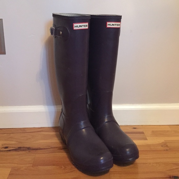 Hunter Shoes - Aubergine Hunter Original Tall